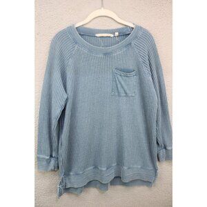 Soft Surroundings Distressed Waffle Knit Tunic-Size Medium/Petite-Soft
